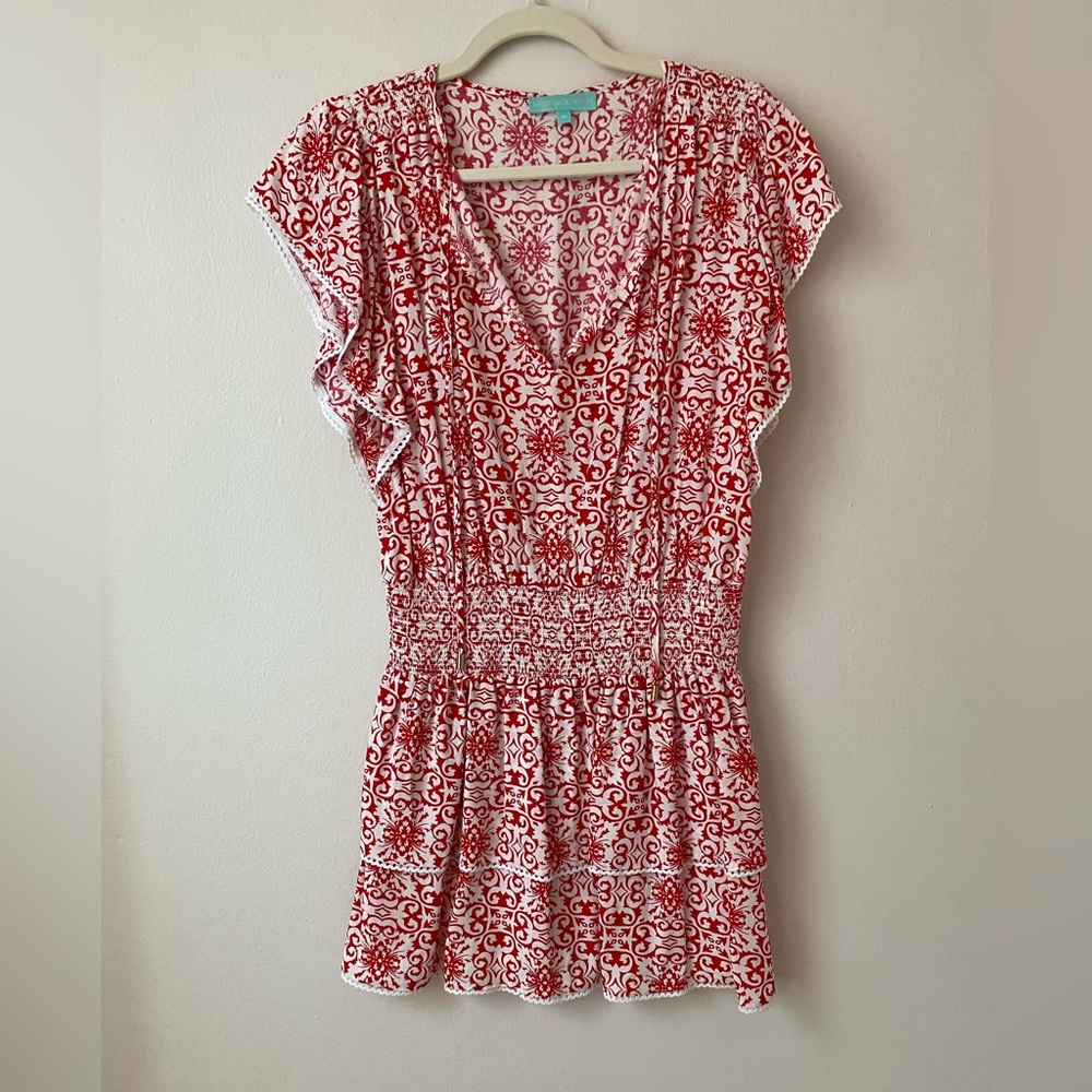 Red mini dress